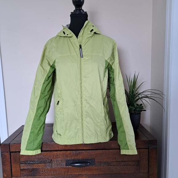 Columbia Packable Jacket Women's Small Green Soft Shell Lightweight Windbreaker - Picture 1 of 16